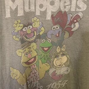 Disney mens sz L‎ Gray the Muppets T-Shirt